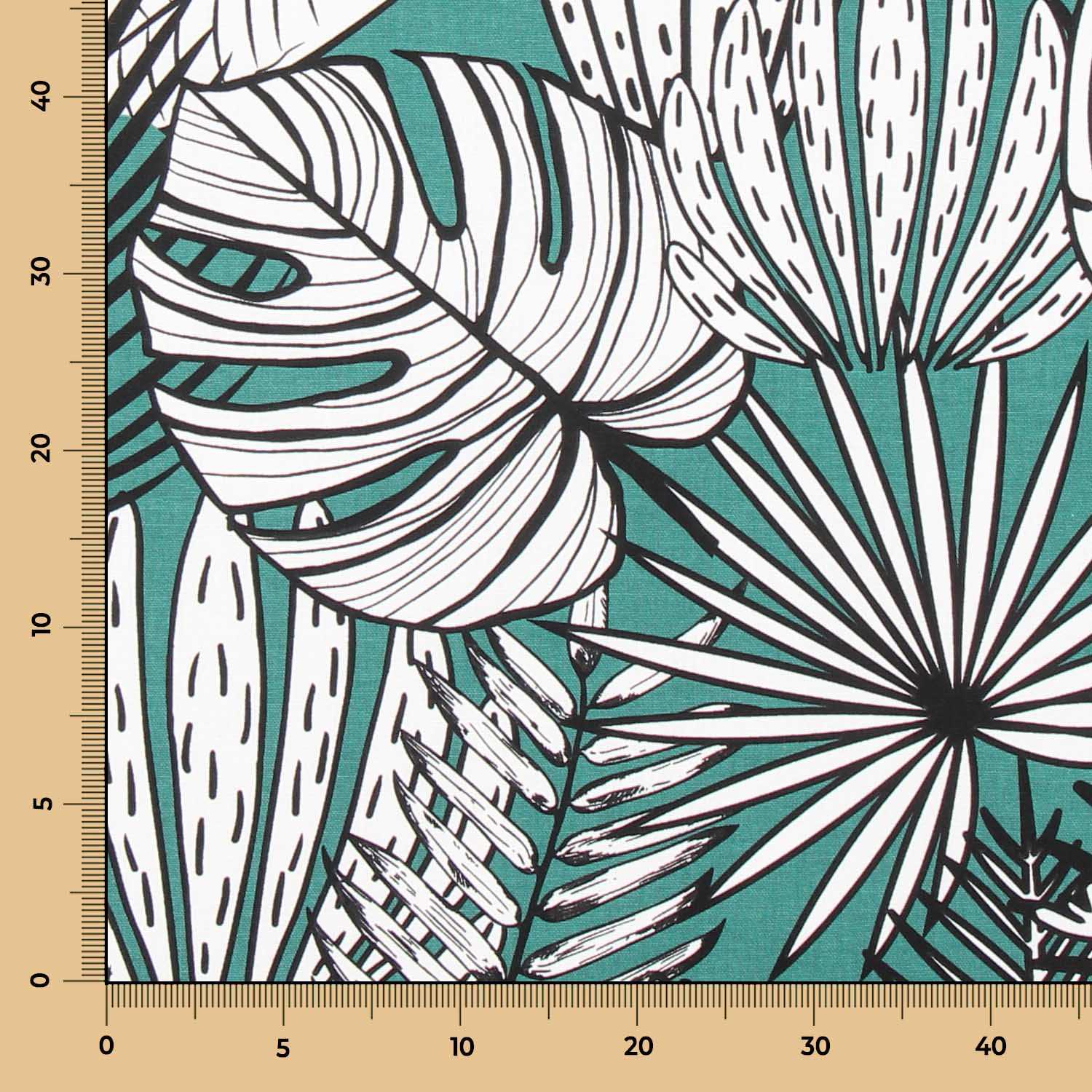 Loneta Panamá Tropical Verde - Ribes y Casals