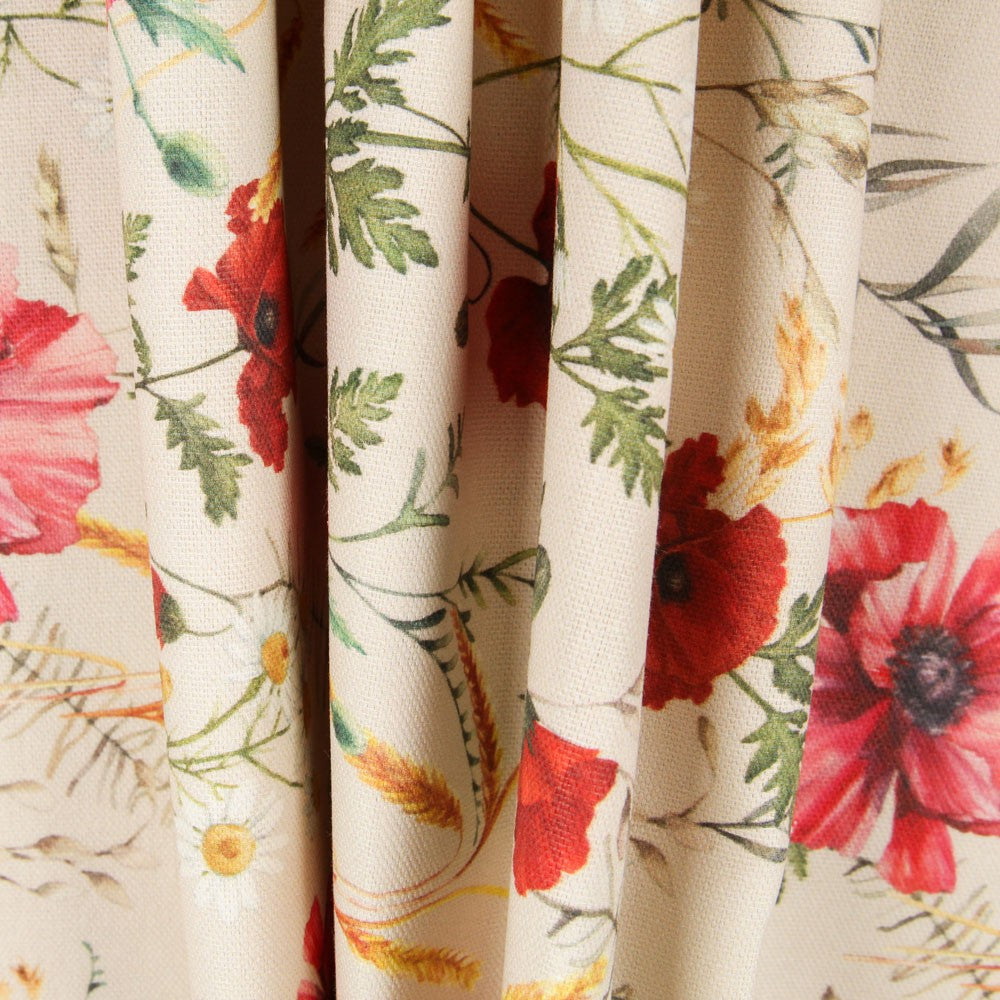 Loneta Red Poppies - Ribes y Casals