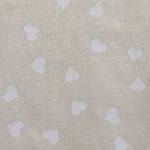 Loneta Rústica Corazones Beige - Ribes y Casals