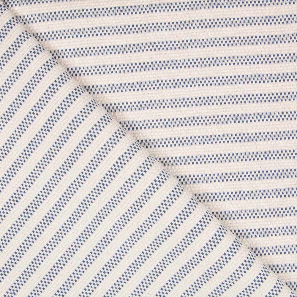 Loneta Tapicería Raya Fina Azul - Ribes y Casals