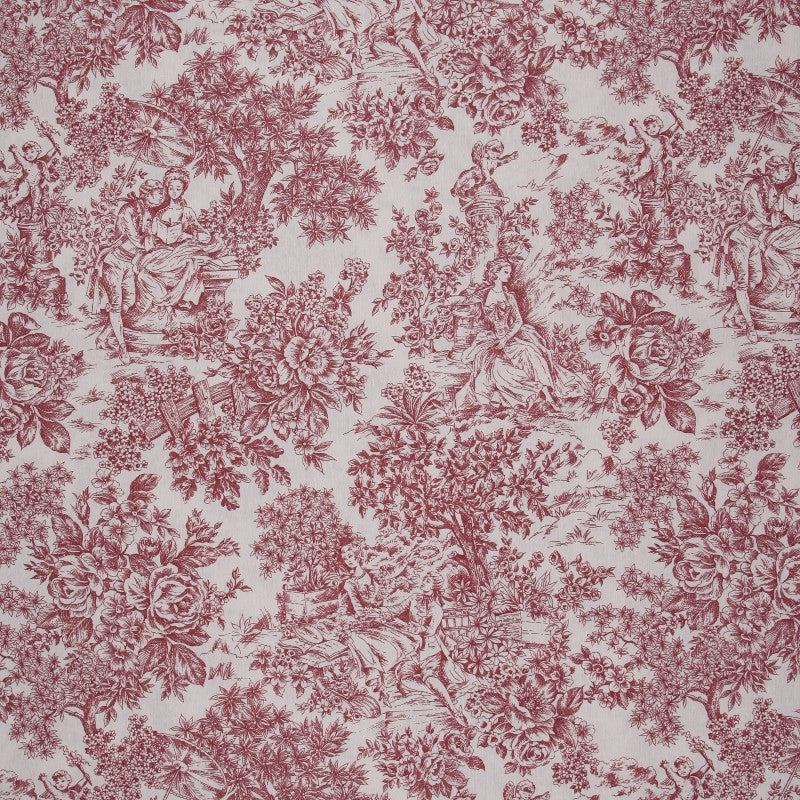 Loneta Toile de Jouy Roja - Ribes y Casals