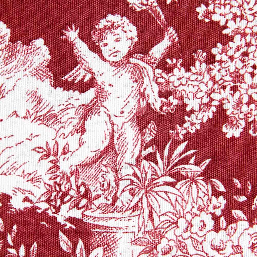 Loneta Toile Jouy Fondo Granate - Ribes y Casals