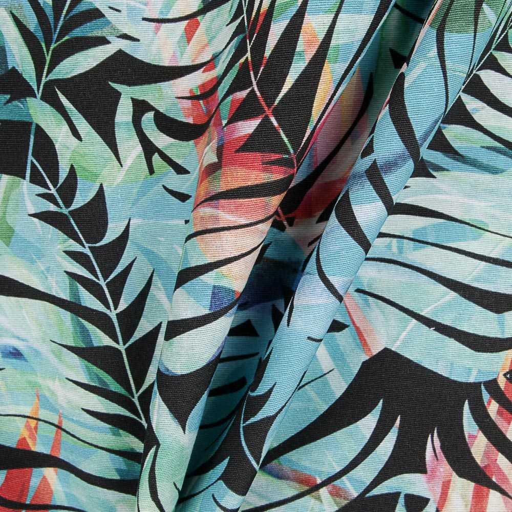 Loneta Tropical Borneo Turquesa - Ribes y Casals