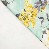 Loneta Algodón Orgánico Camelia Verde - Ribes y Casals