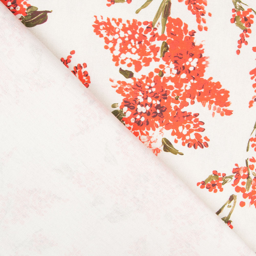 Retal Loneta Algodón Orgánico Rosana Roja 100x280 cm - Ribes y Casals