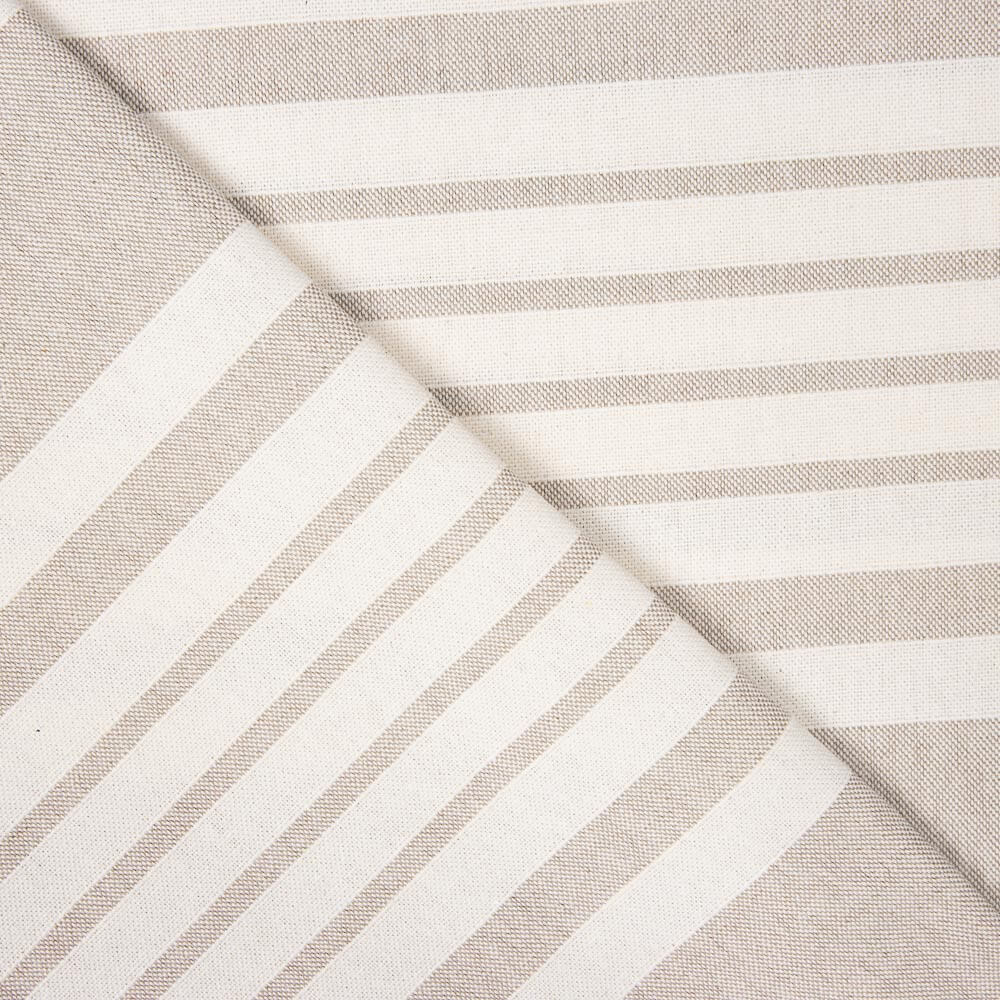 Loneta Algodón Rayas Trama Beige - Ribes y Casals