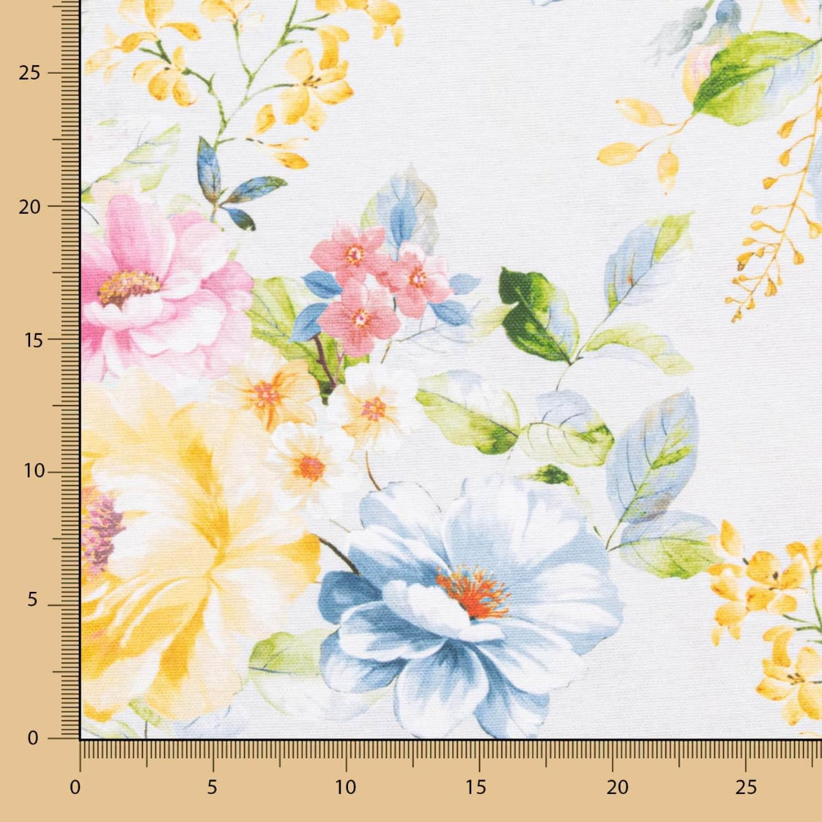 Loneta Estampada Cretona Gris Perla - Ribes y Casals