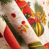 Loneta Navidad Bolas Acebo Crudo - Ribes y Casals