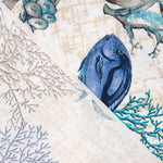 Loneta Estampada Corales Azul - Ribes y Casals