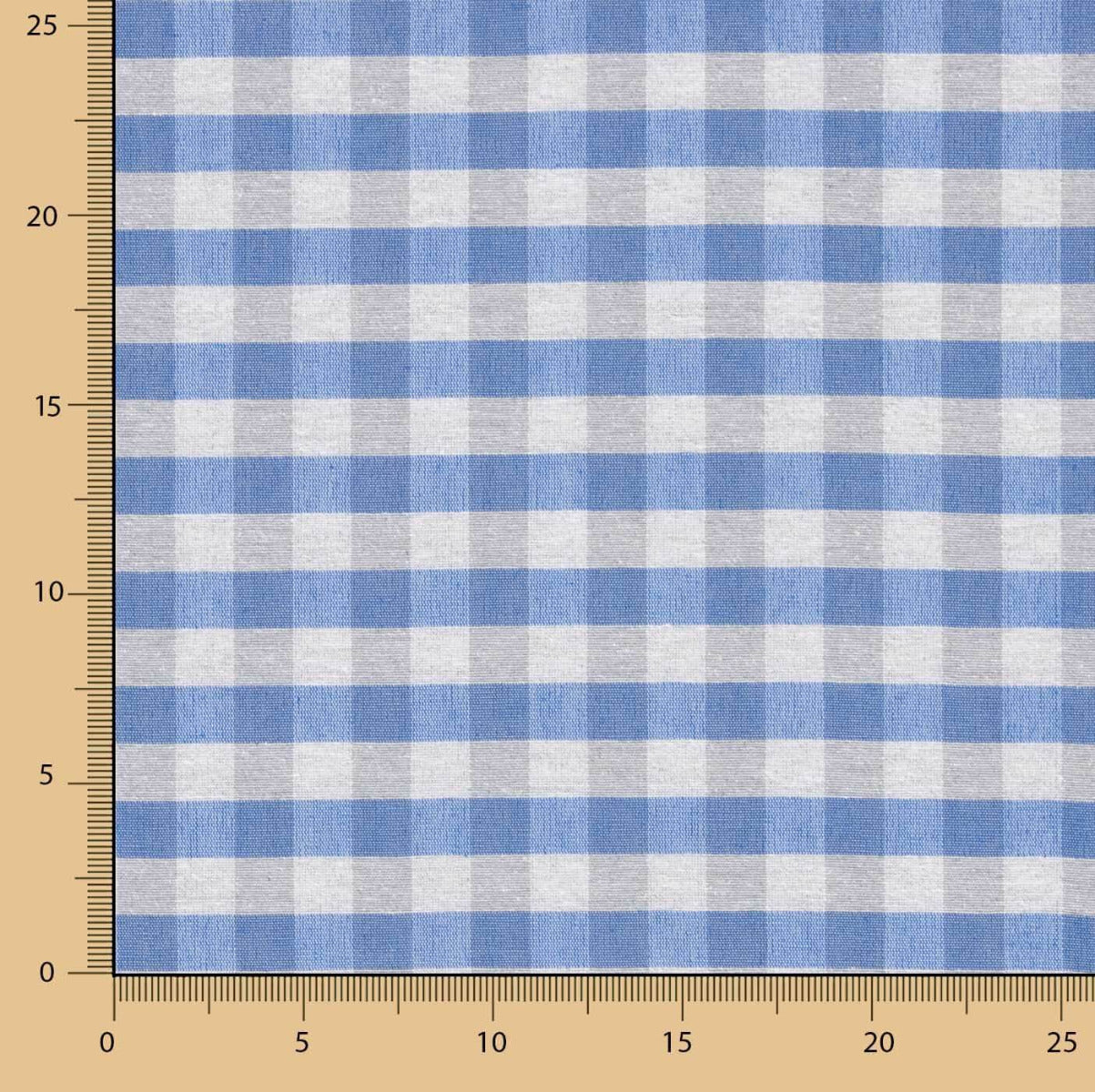 Loneta Cuadros Manacor Gris-Royal - Ribes y Casals