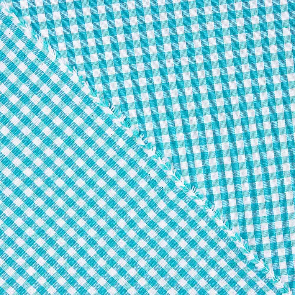 Loneta Cuadros Mini Turquesa - Ribes y Casals