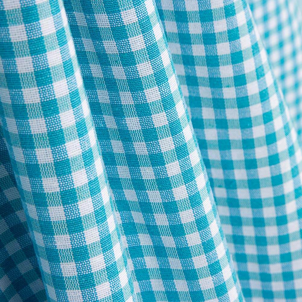 Loneta Cuadros Mini Turquesa - Ribes y Casals
