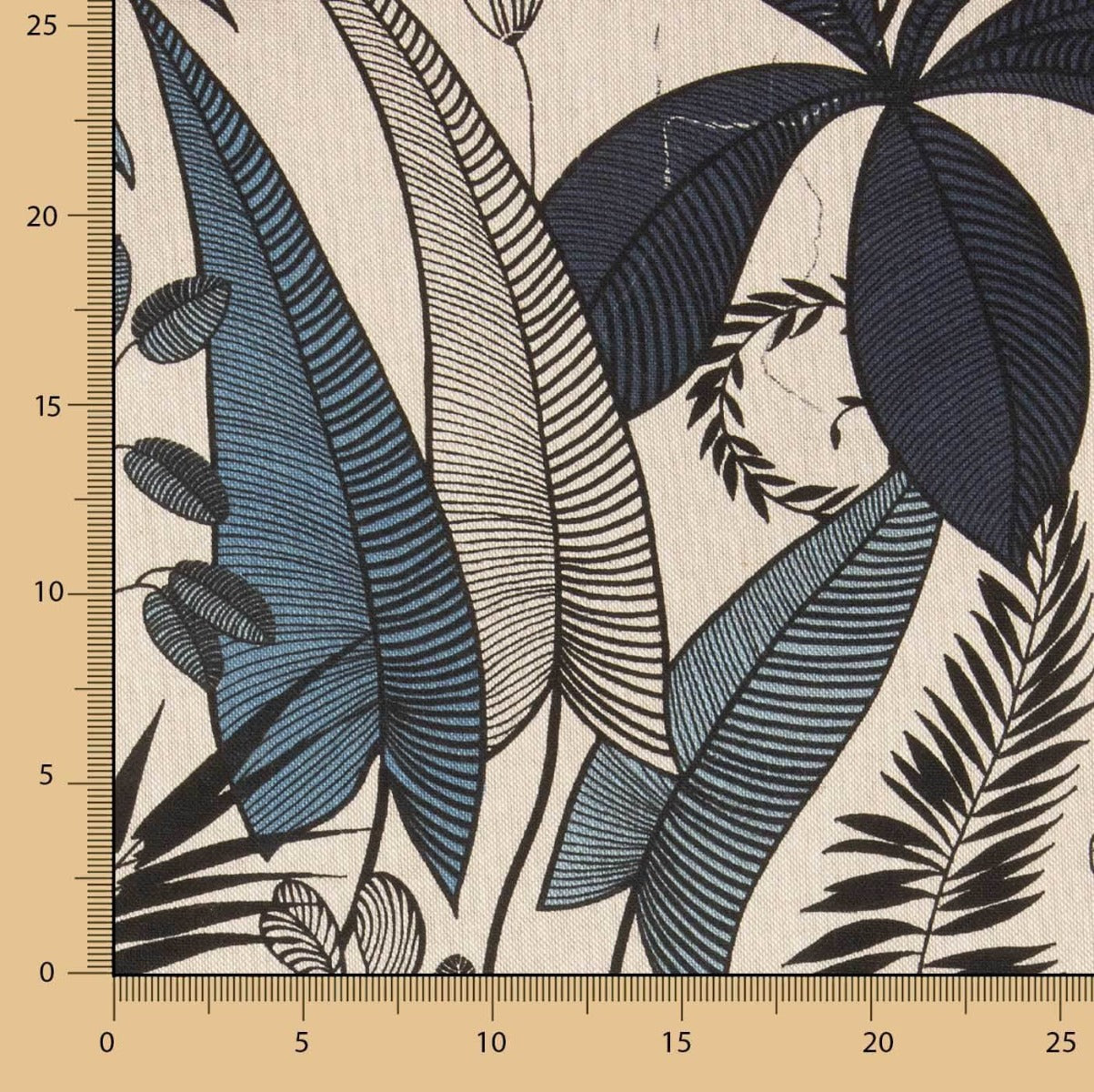 Loneta Culla Estampada Flor Denim - Ribes y Casals