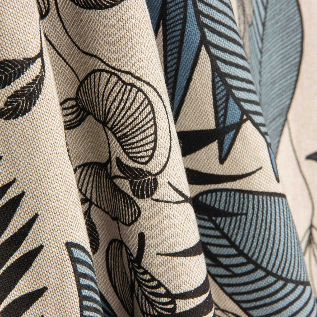 Loneta Culla Estampada Flor Denim - Ribes y Casals