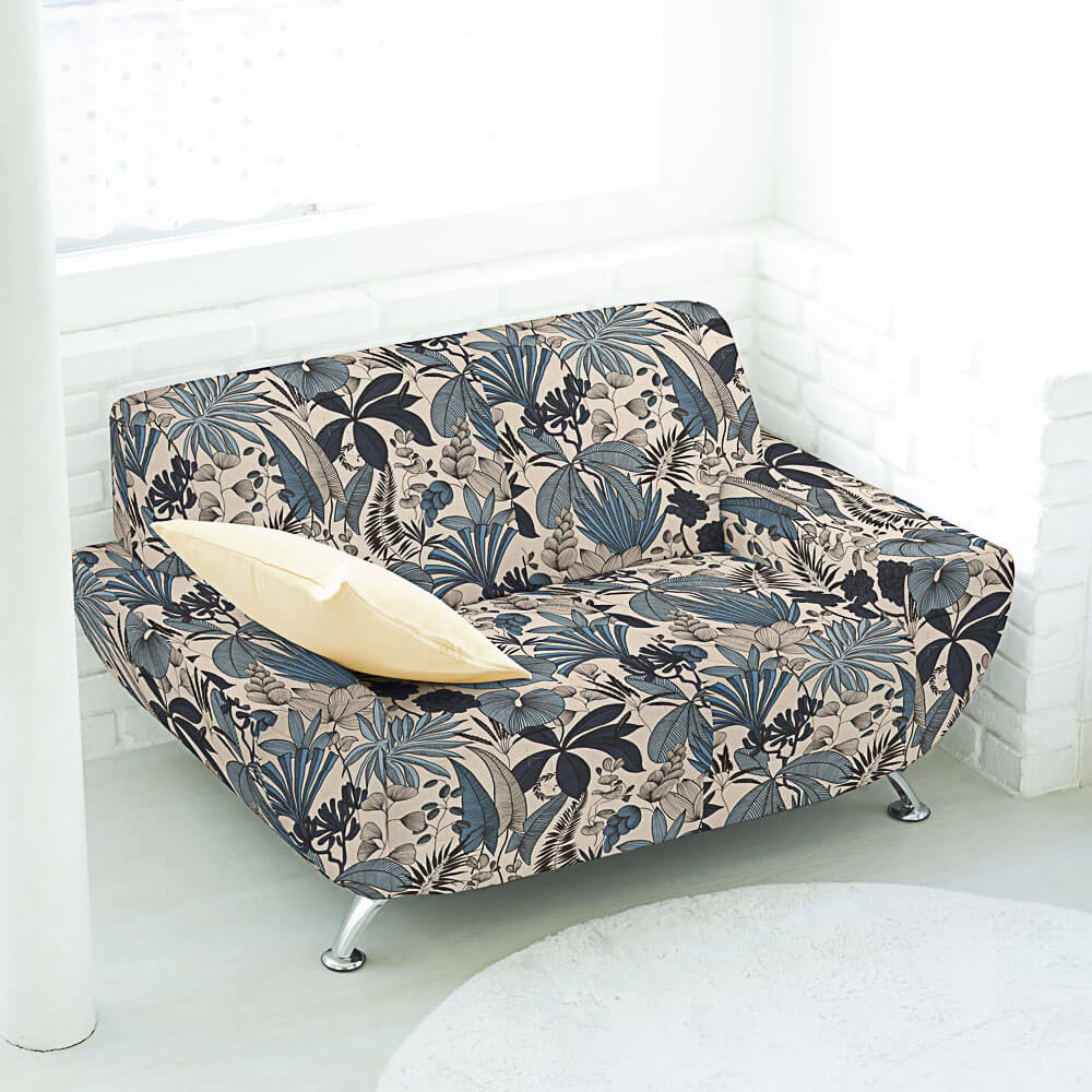 Loneta Culla Estampada Flor Denim - Ribes y Casals
