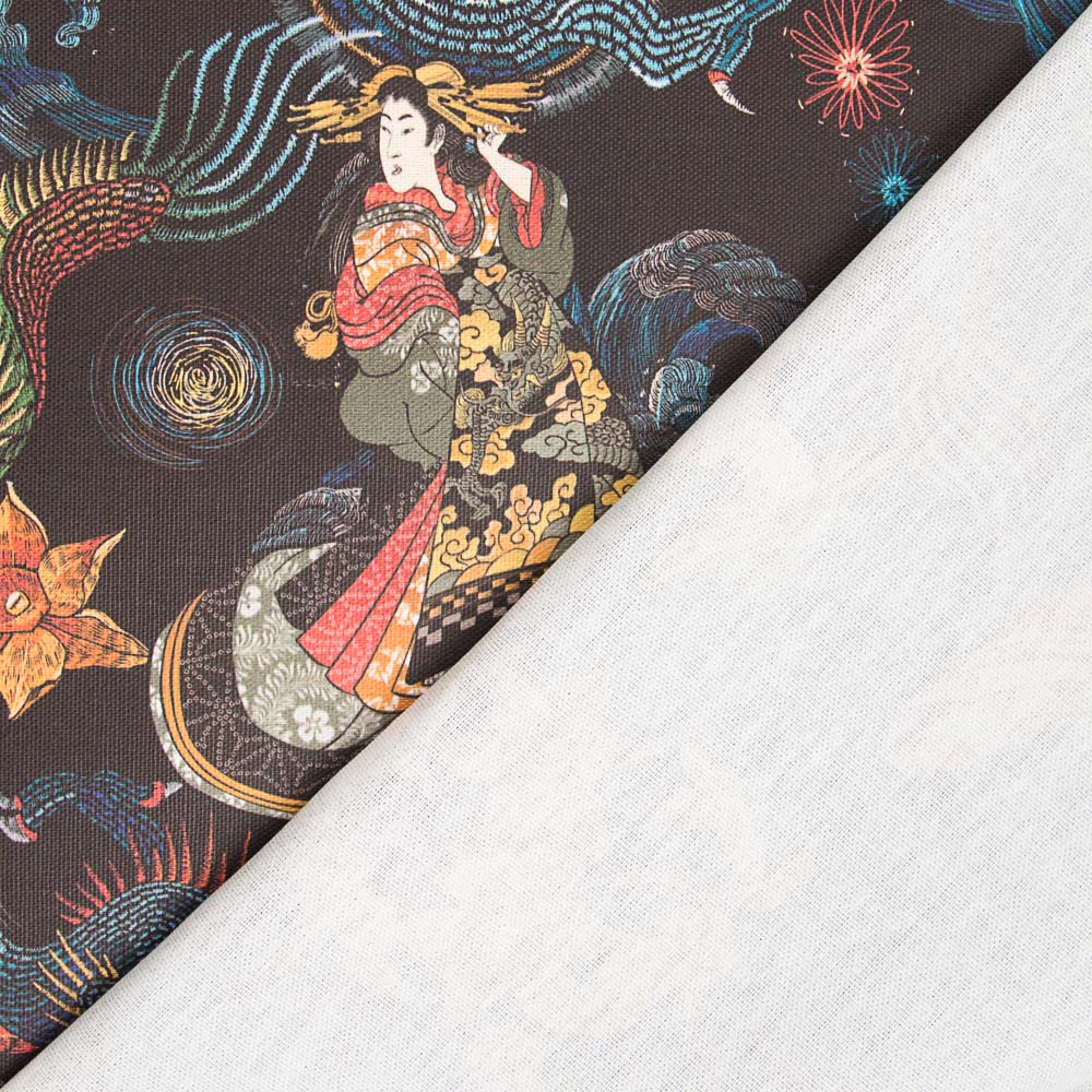 Loneta Dragón Samuráis Negra - Ribes y Casals