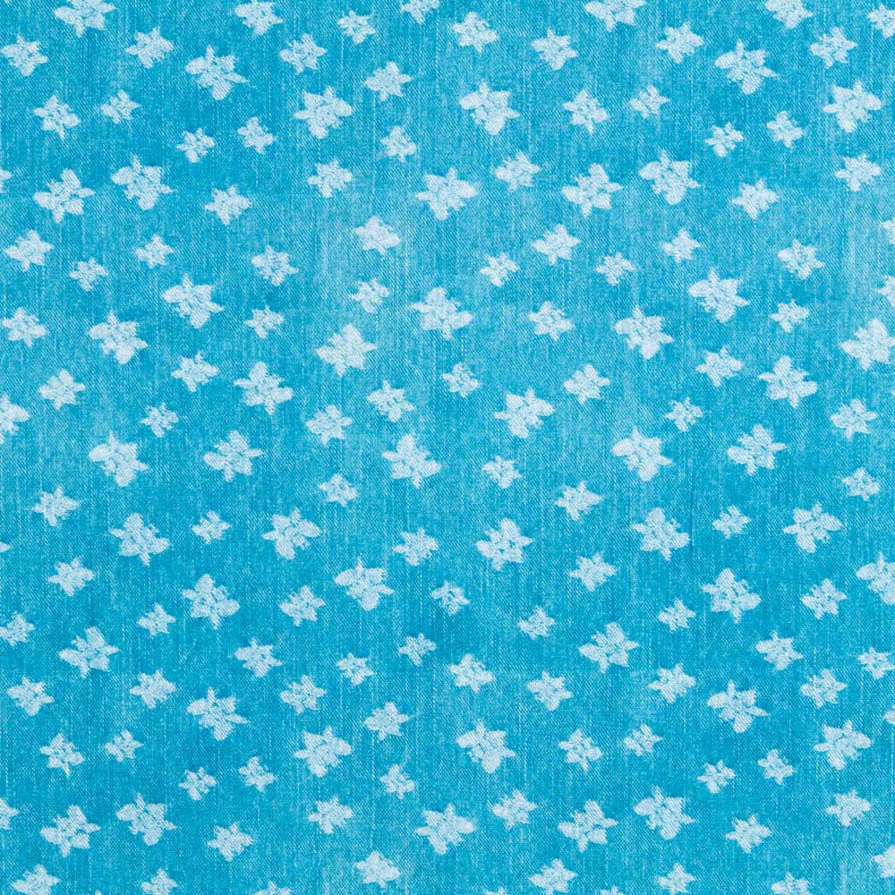 Loneta Estampada Abeja Denim - Ribes y Casals