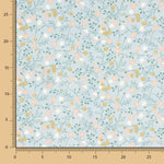 Loneta Estampada Algodón Hierbas Azul Porcelana - Ribes y Casals