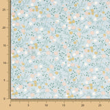 Loneta Estampada Algodón Hierbas Azul Porcelana - Ribes y Casals