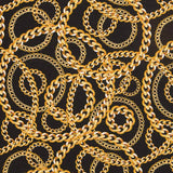 Loneta Estampada Cadenas Negro - Ribes y Casals