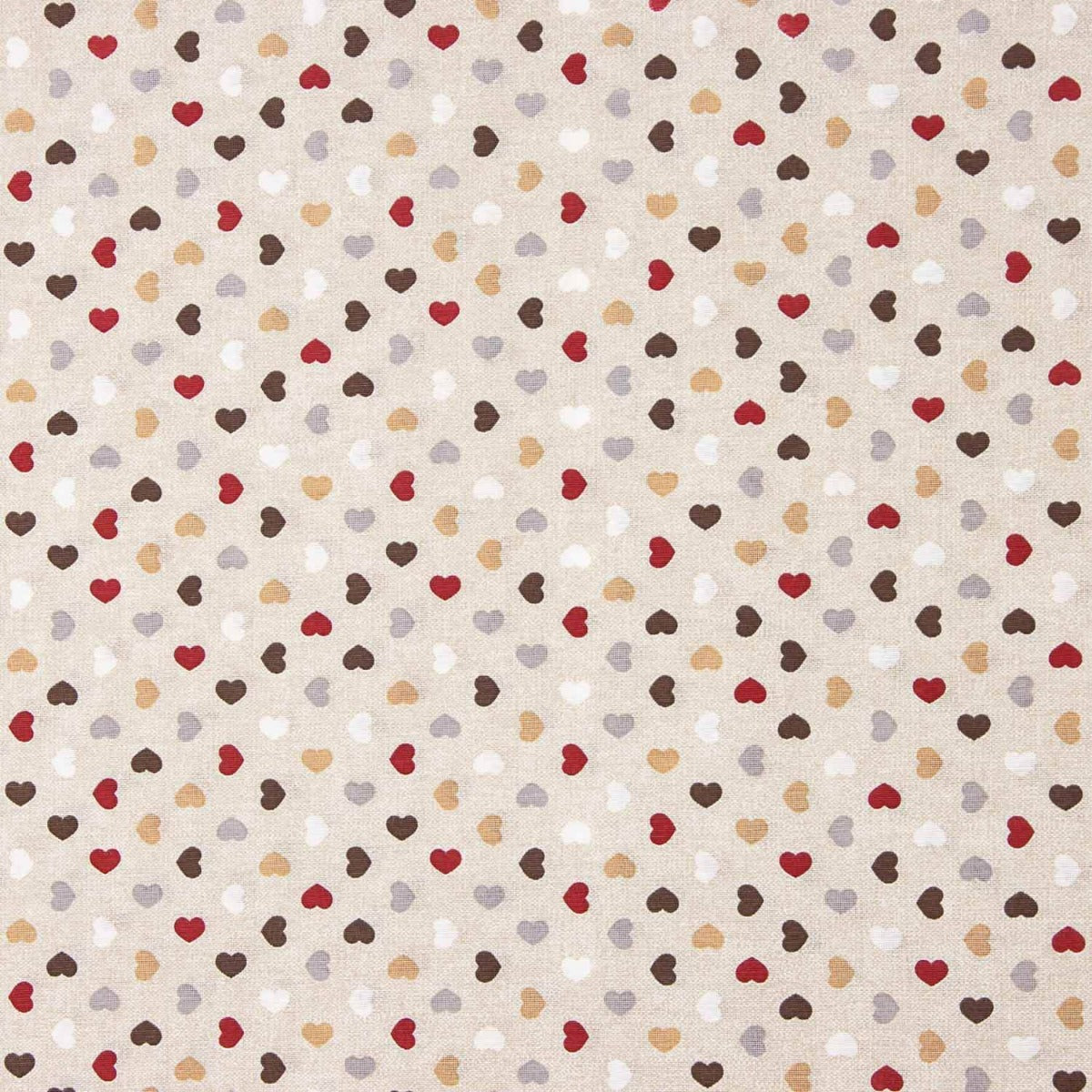 Loneta Estampada Corazones Rústico - Ribes y Casals