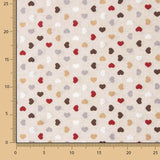 Loneta Estampada Corazones Rústico - Ribes y Casals