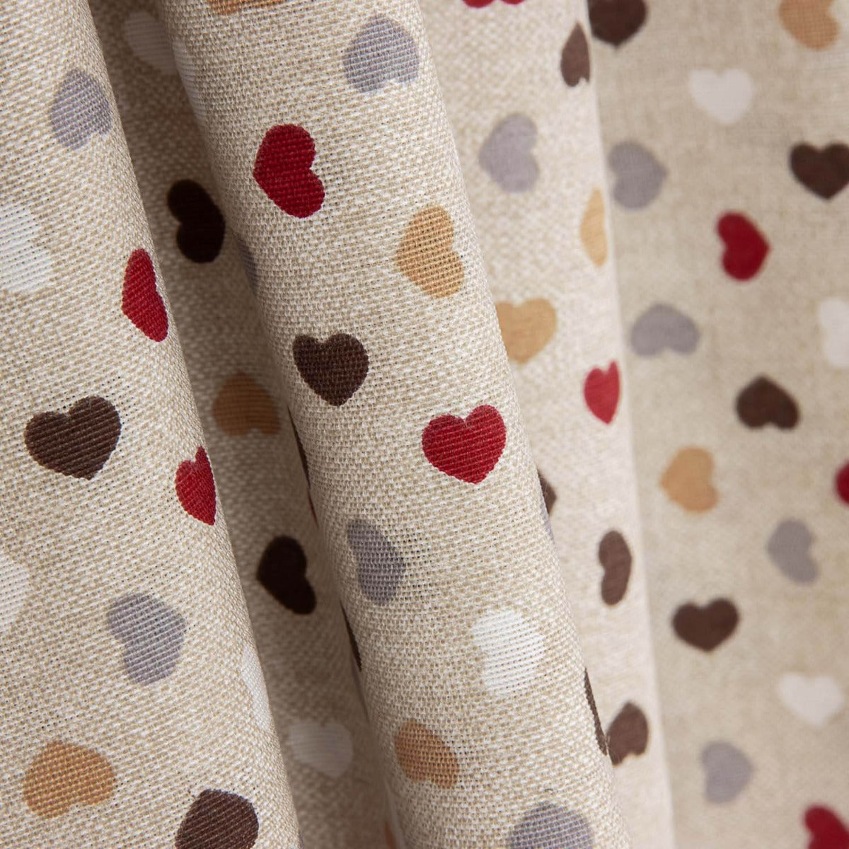 Loneta Estampada Corazones Rústico - Ribes y Casals