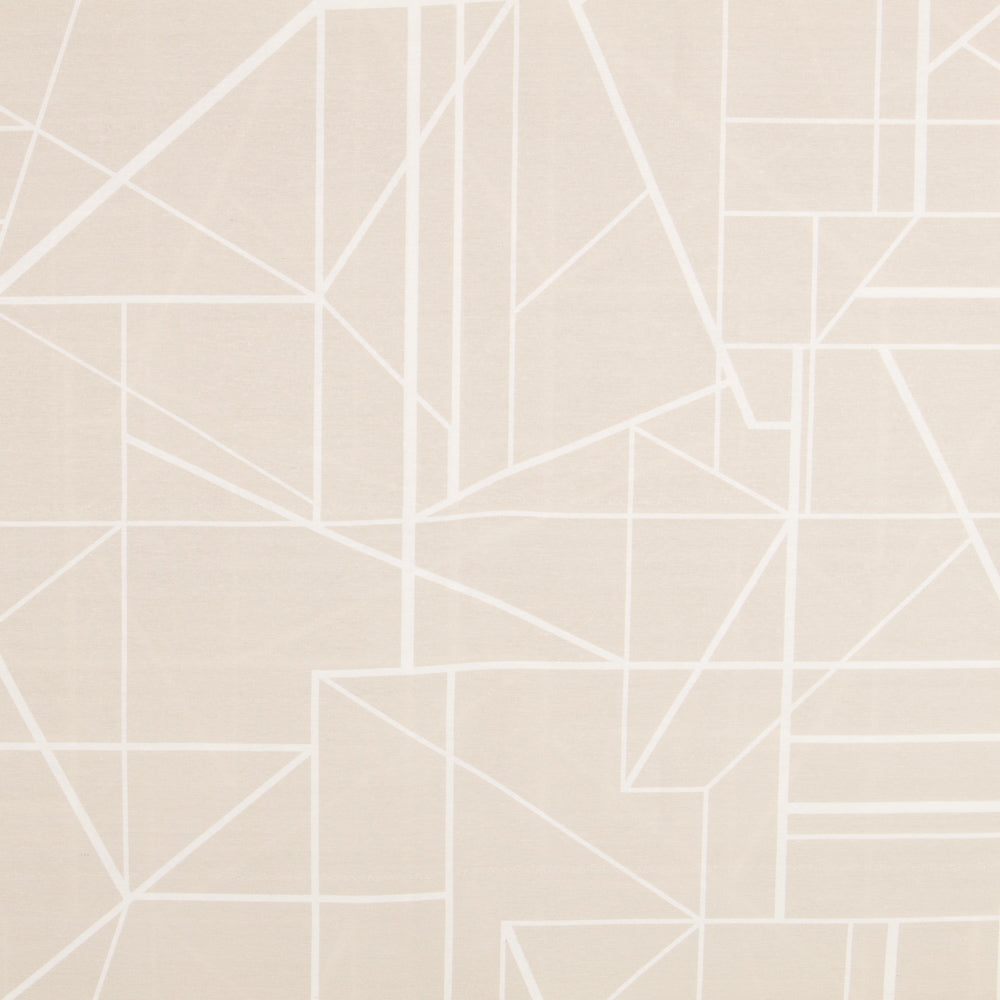 Loneta Estampada Hipotenusa Beige - Ribes y Casals