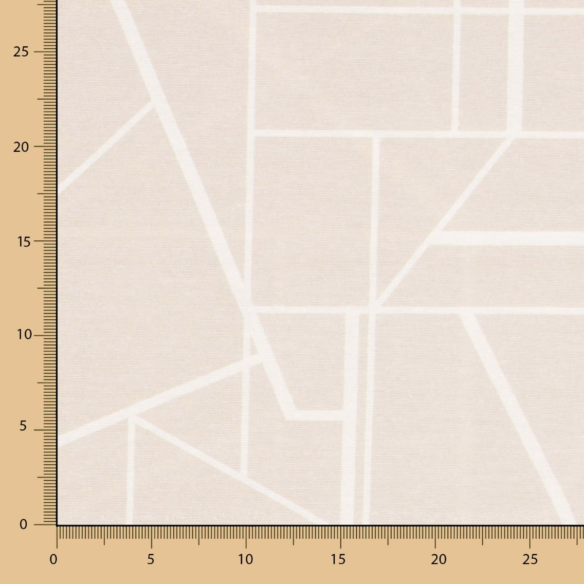 Loneta Estampada Hipotenusa Beige - Ribes y Casals