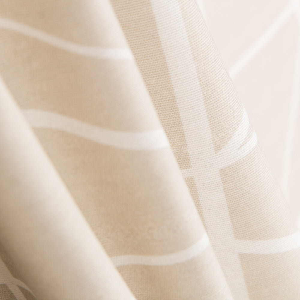 Loneta Estampada Hipotenusa Beige - Ribes y Casals