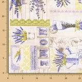 Loneta Estampada Lavanda Hierba - Ribes y Casals