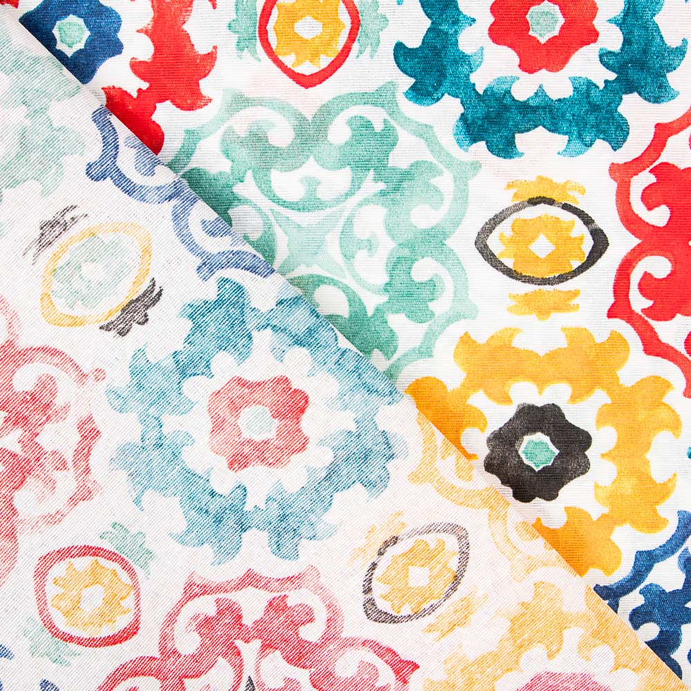 Loneta Estampada Maori Amarillo - Ribes y Casals