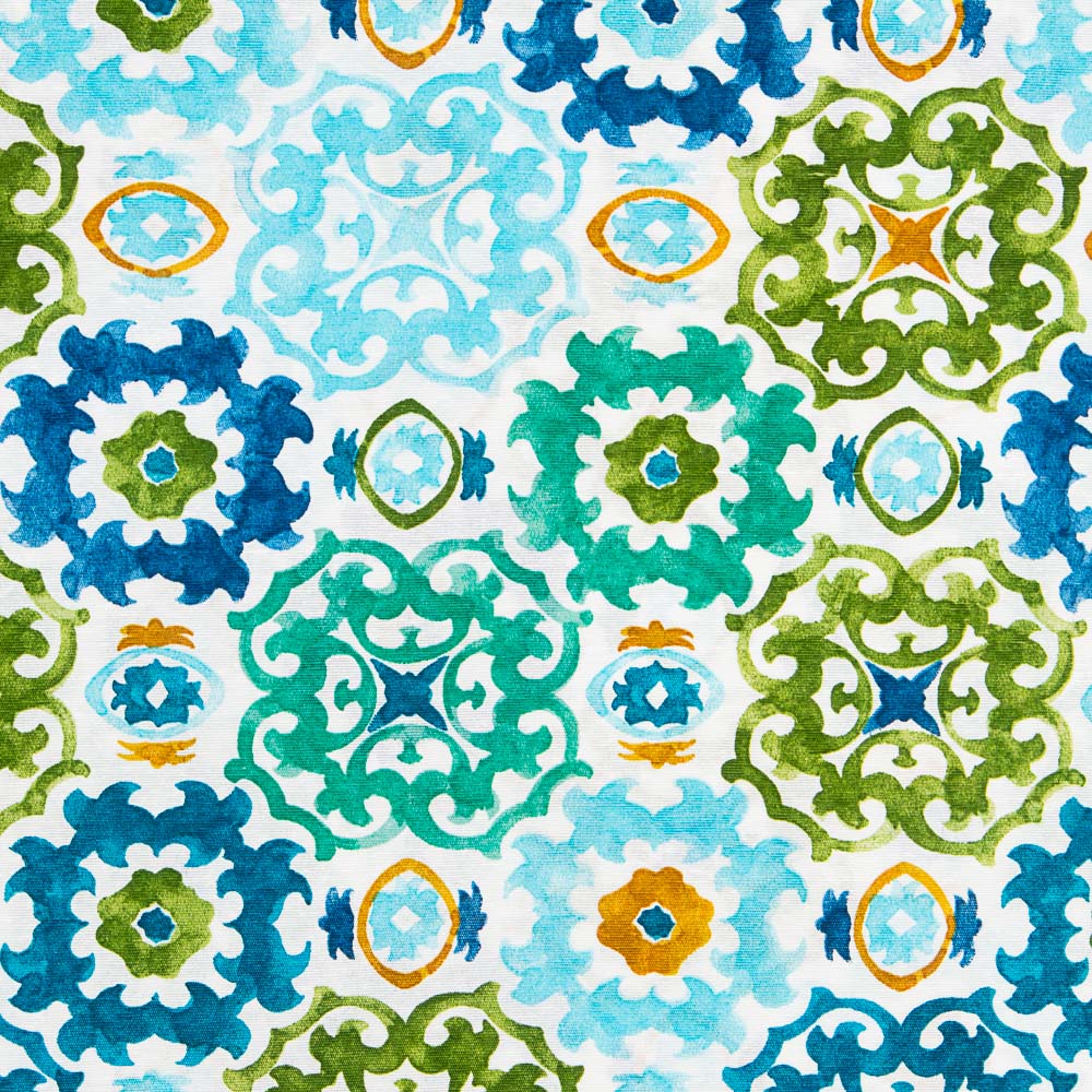 Loneta Estampada Maori Verdes - Ribes y Casals