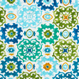 Loneta Estampada Maori Verdes - Ribes y Casals