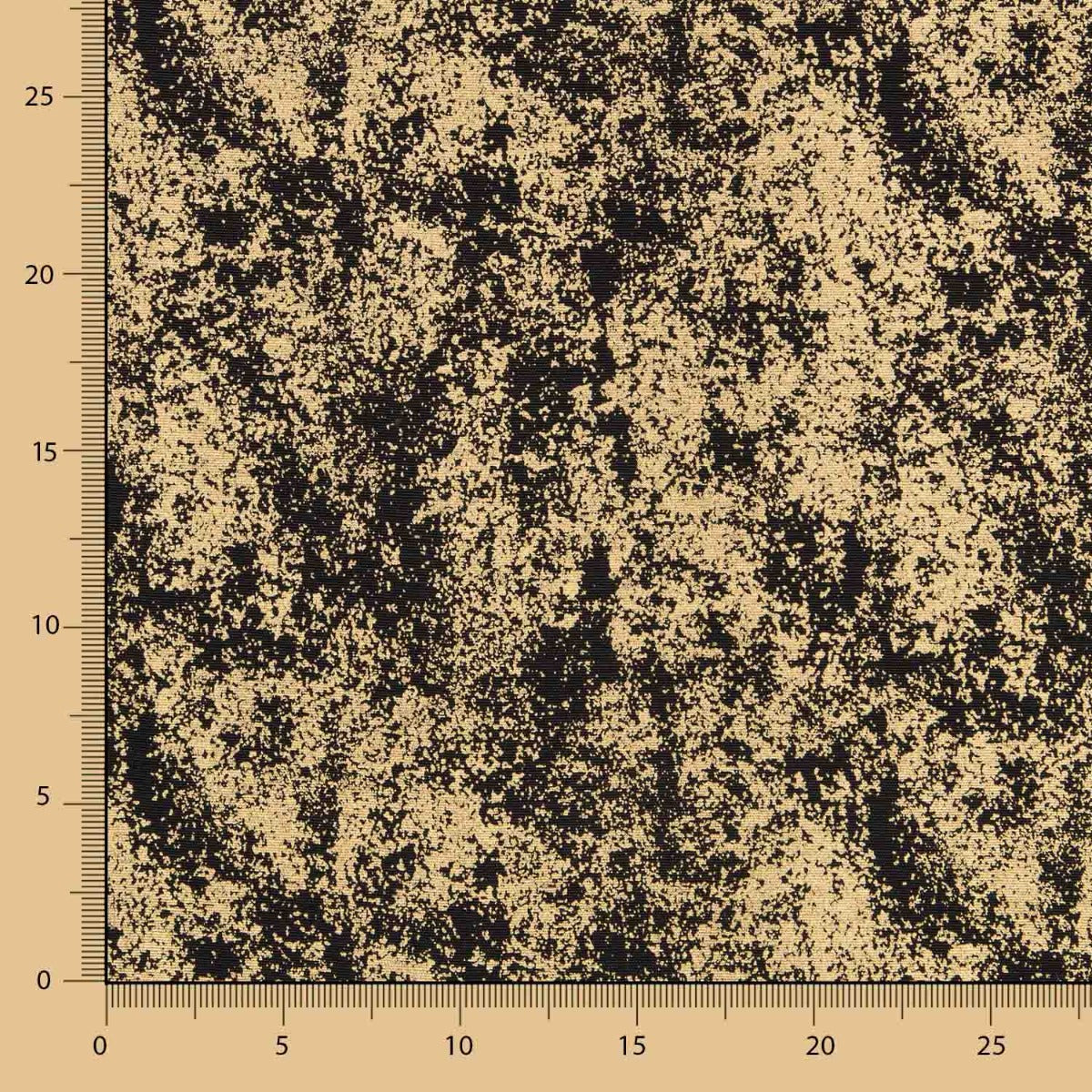 Loneta Estampada Negra Dorado - Ribes y Casals