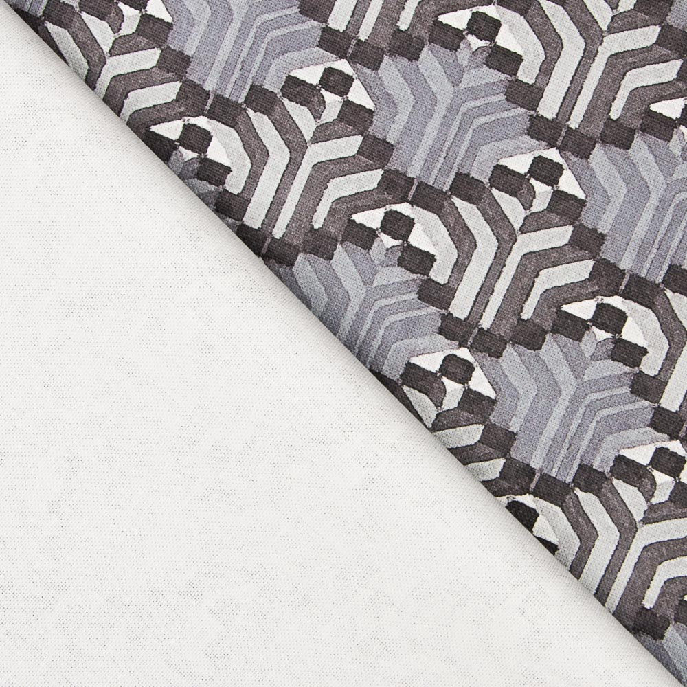 Loneta Geométrico 3D Gris - Ribes y Casals