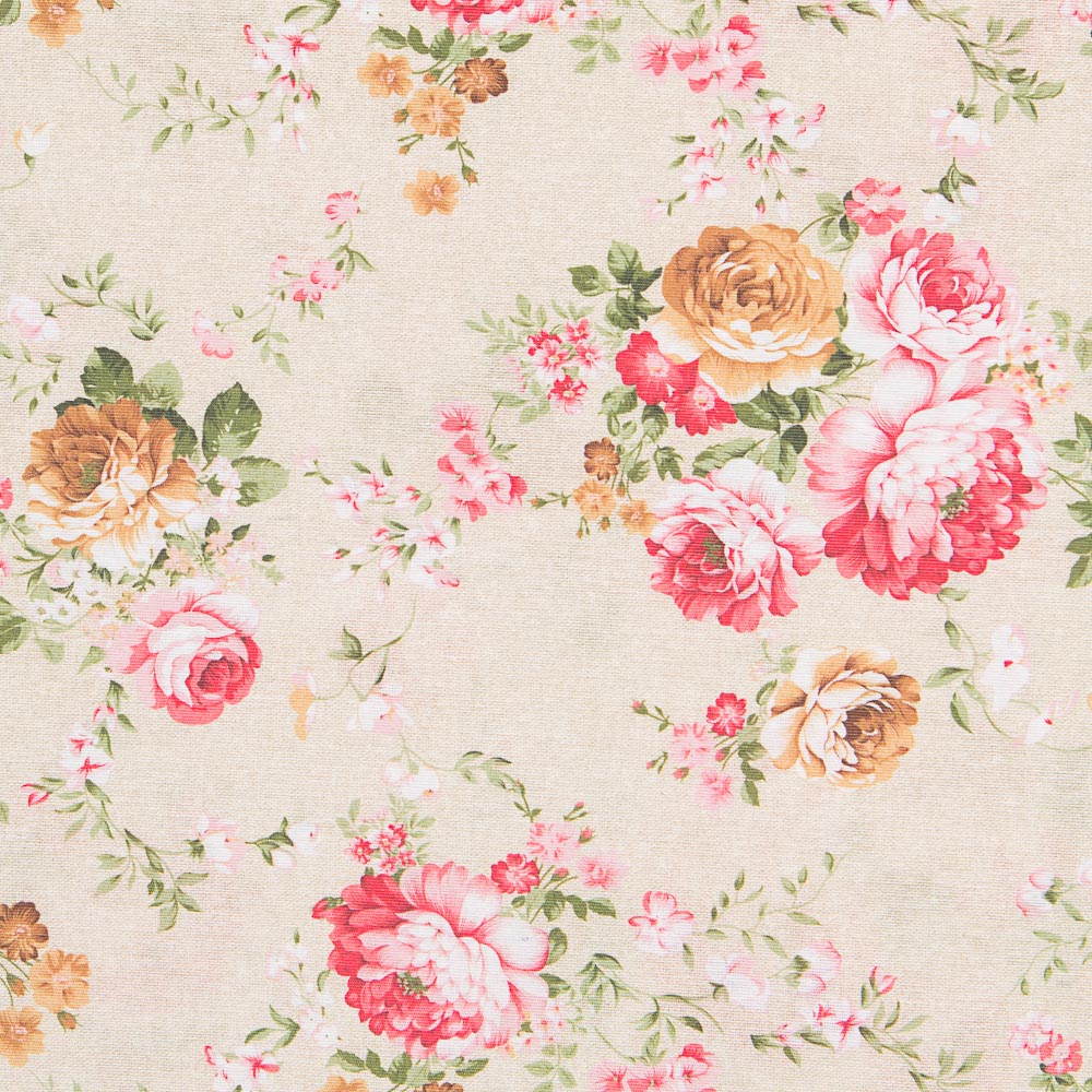 Loneta Flor Vintage Beige - Ribes y Casals