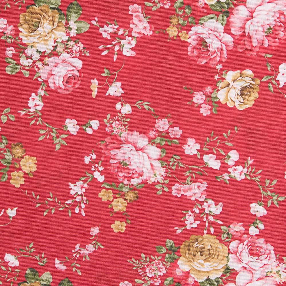 Loneta Flor Vintage Frambuesa - Ribes y Casals