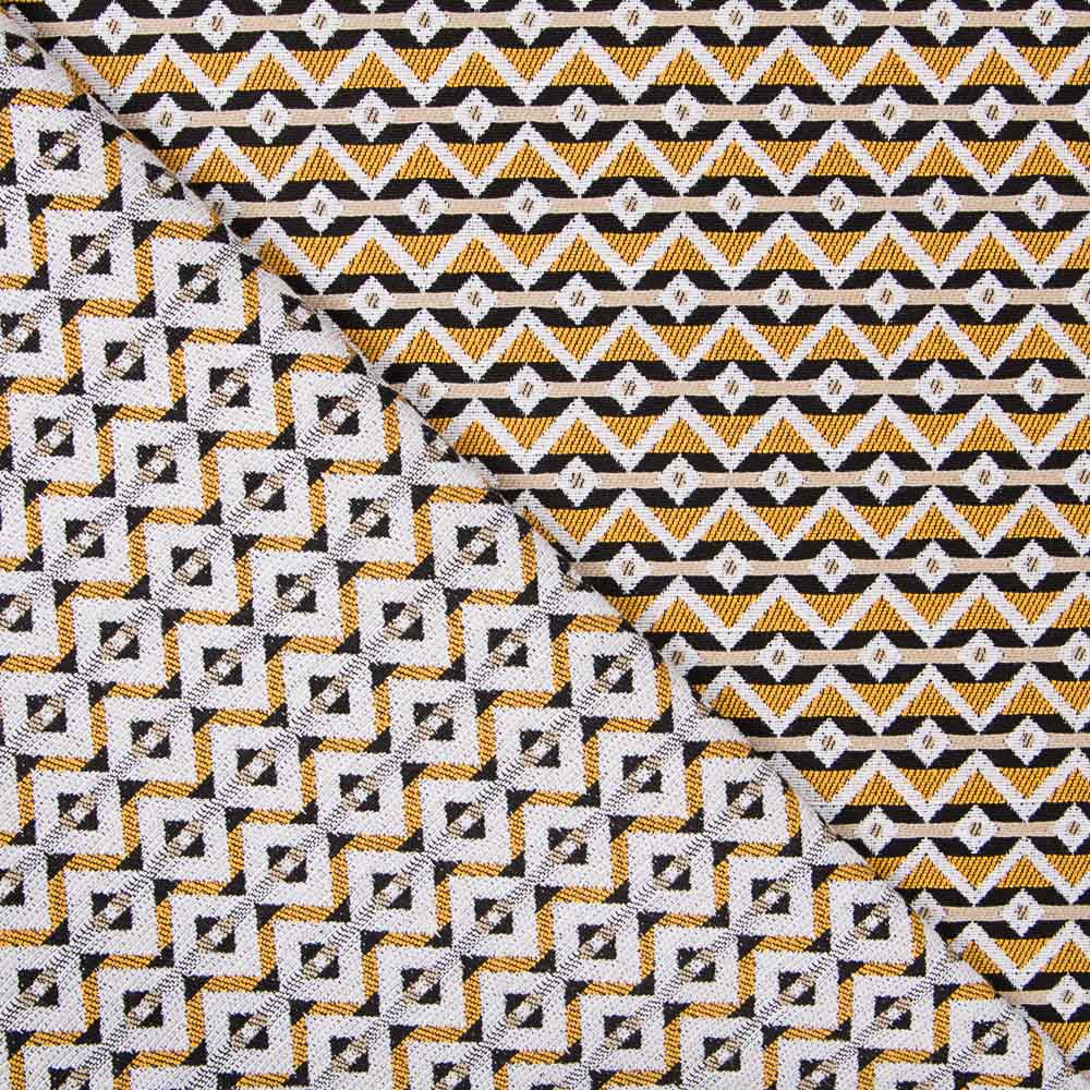 Tapicería Jacquard Étnico Ocre - Ribes y Casals