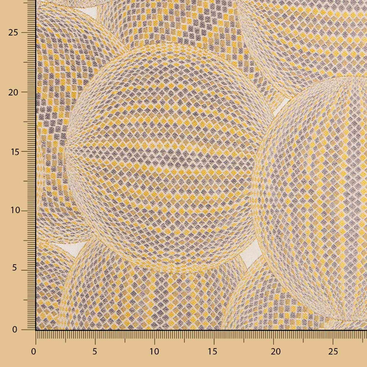 Loneta Jacquard Balls Amarilla - Ribes y Casals