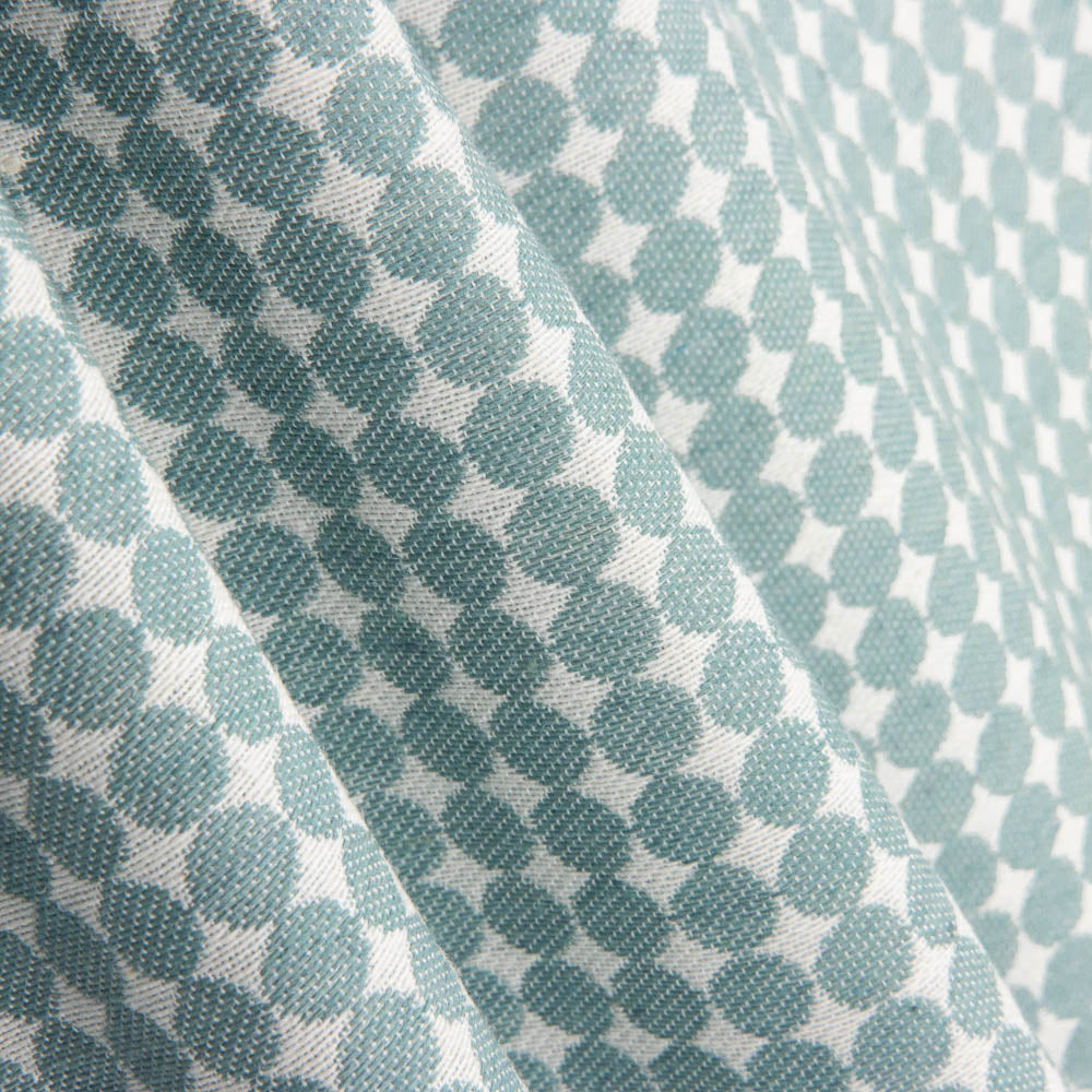 Loneta Jacquard Dots Verde Agua - Ribes y Casals