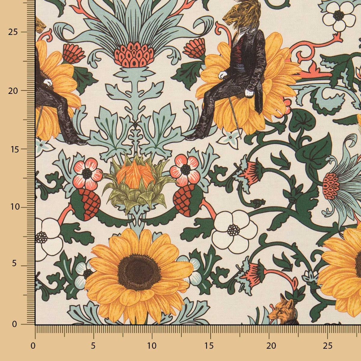 Loneta Girasoles Gentleman Cruda - Ribes y Casals