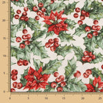 Loneta Navidad Acebo Crudo - Ribes y Casals