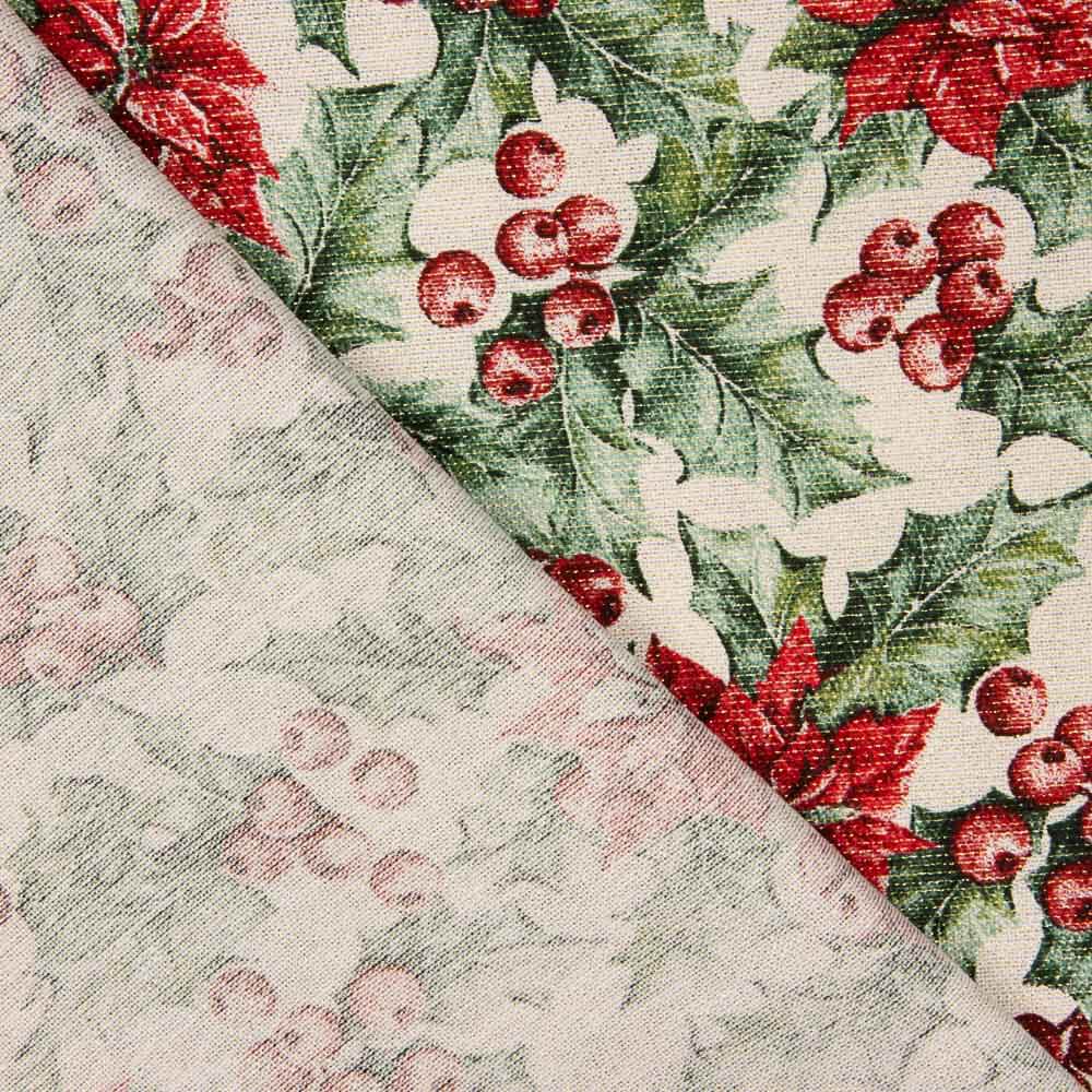 Loneta Navidad Acebo Crudo - Ribes y Casals