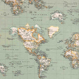 Loneta Mapamundi Turquesa - Ribes y Casals