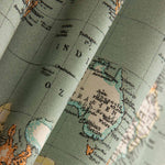 Loneta Mapamundi Turquesa - Ribes y Casals