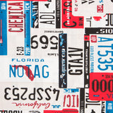 Retal Loneta Matrículas USA 140x280 cm - Ribes y Casals