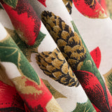 Loneta Navidad Blanco Centros Rojo - Ribes y Casals