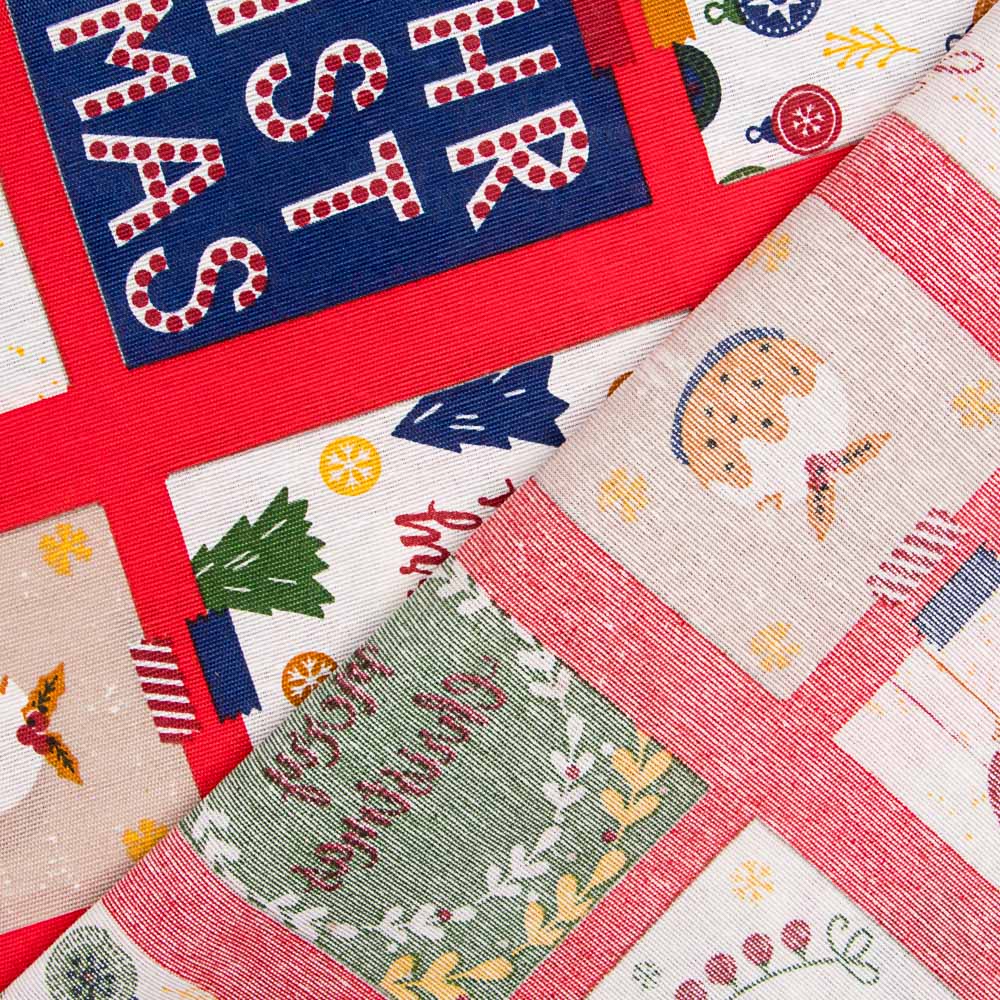 Loneta Navidad Postales Roja - Ribes y Casals