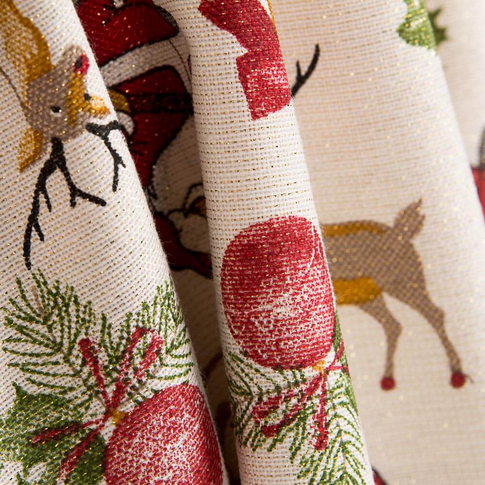 Loneta Navidad Santa Claus Lurex - Ribes y Casals